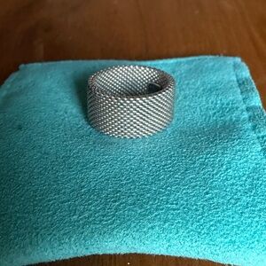 Tiffany Somerset Weave Mesh Firm Ring size 6